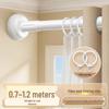 Silent Curtain Track with Punch-Free Installation - Balcony Side & Top Mount Slide Rail with Pulley and Hook Guide.