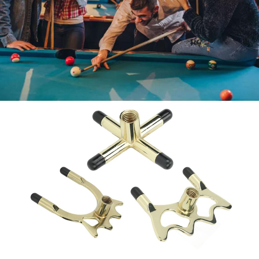 3PCS Pool Bridge Head Reusable Aluminium Alloy Billiard Cue Bridge Head for Billiard Pool Cue Stick