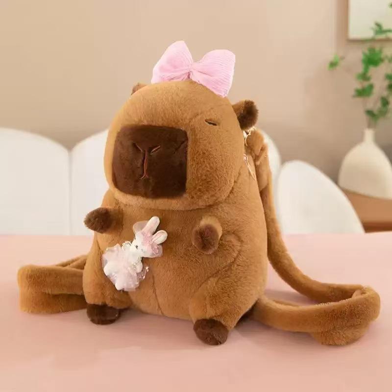 Cute Kapibara Capybara Schoolbag Female Backpack Large Capacity Internet Celebrity Ugly Cute College Student Class Bag