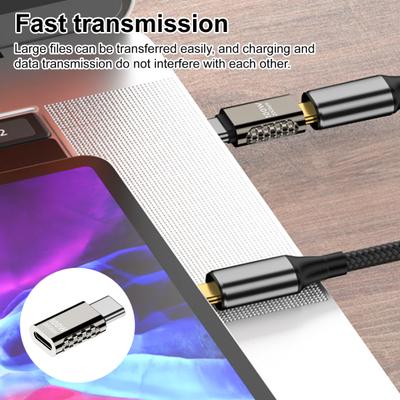 USB-C-OTG-Adapter aus Zinklegierung, Typ-C-Buchse auf Stecker, Ladegerät, 20 Gbit/s, 100 W PD-Schnelllade- und Datensynchronisationskonverter für Smartphones, Laptops und Tablets