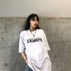 Short-sleeved Women's New Ins Hong Kong Flavor Half-sleeved Student T-shirt Women's Summer and Korean Version Loose Harajuku Bf Style White Top