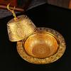 Premium Arabic Style Metal Fruit Tray Durable Alloy Construction Decorative Middle Eastern Bowl For Entertaining Guests