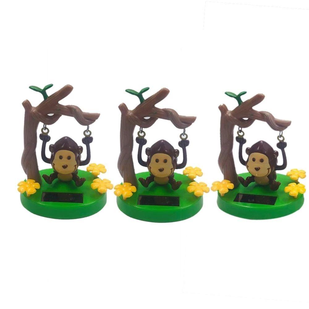 Animated Monkey Toy Car Styling Accessories Solar Powered Dancing Monkey Animal Swinging Ornaments