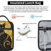Egyptian Cat Pattern Insulated Lunch Bag for Kids School Cooler Thermal Food Box Tote Portable Lunch Boxes Container