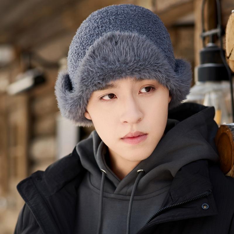 Soft Warm Head Hat Men Women's Autumn Winter New Ear Protection Warm Mongolian Hat Windproof Cold Winter Knitted Cotton Hat