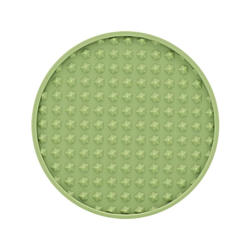 

Круглый утолщенный силиконовый изоляционный коврик Пищевой силиконовый противоожоговый коврик для чашки pyramid зелёный