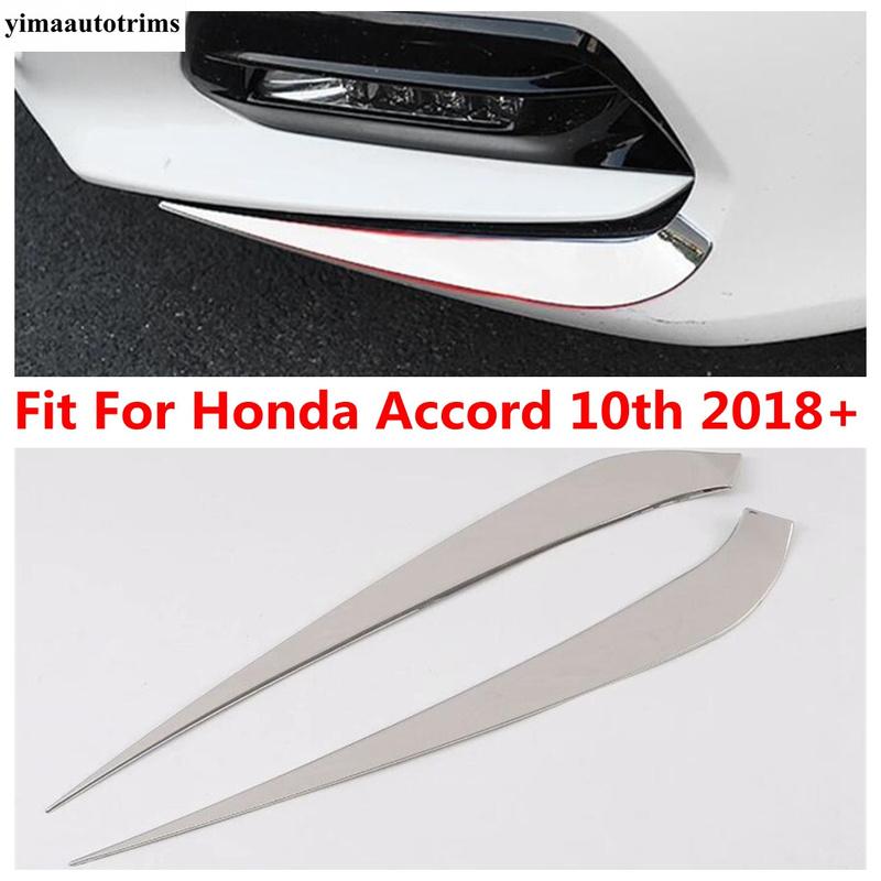

Front Bumper Corner Strip Fog Light Eyebrow Protection Cover Trim Fit For Honda Accord 10th 2018 - Accessories Exterior