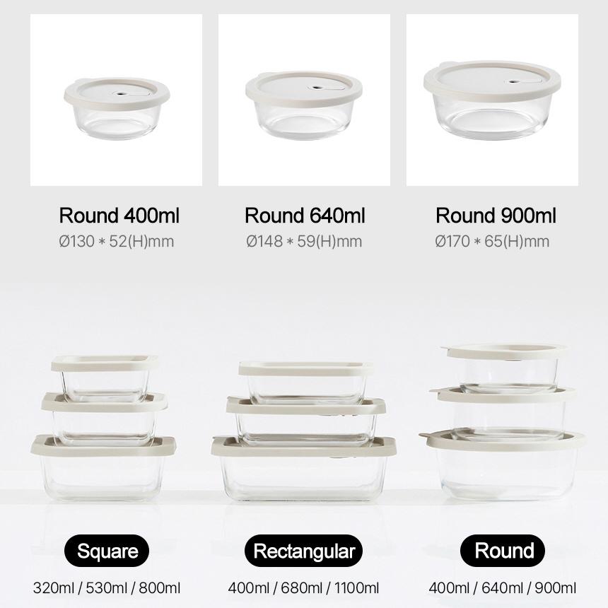 Corelle Coordinates Glass Food Storage Container 5p BPA Free