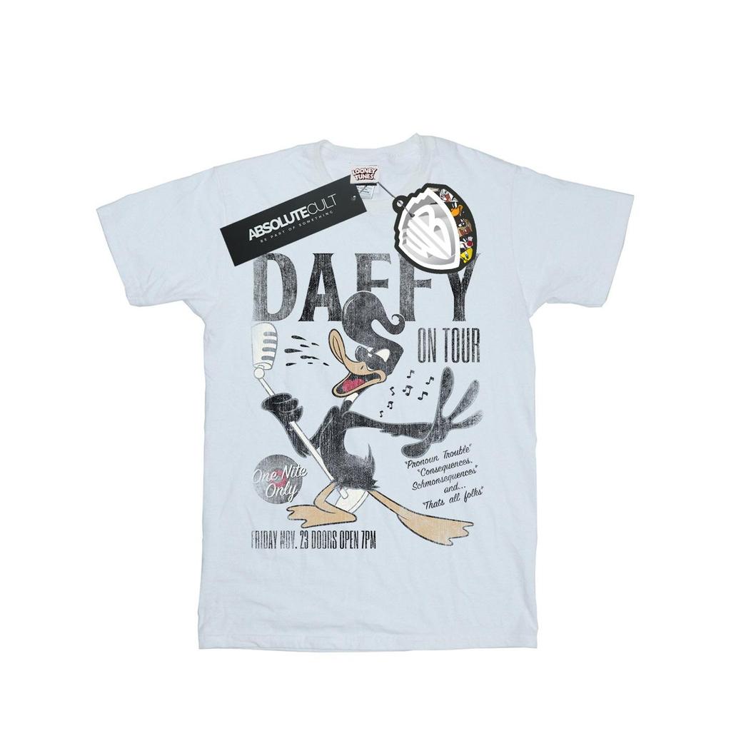 Looney Tunes Womens/Ladies Daffy Duck Concert Cotton Boyfriend T-Shirt