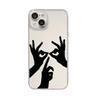 Funny gesture eye application Apple 16e mobile phone case iphone14 foreign trade hot-selling 17pro transparent soft case 12