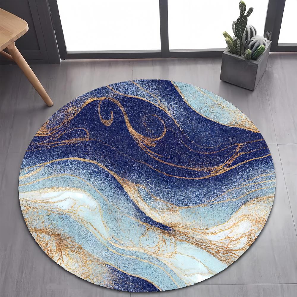 26 Style New Luxurious Marble Colour Nature Black Gold Round Carpet Rug for Bedroom Living Room Decoration,pet Decor Floor Mat