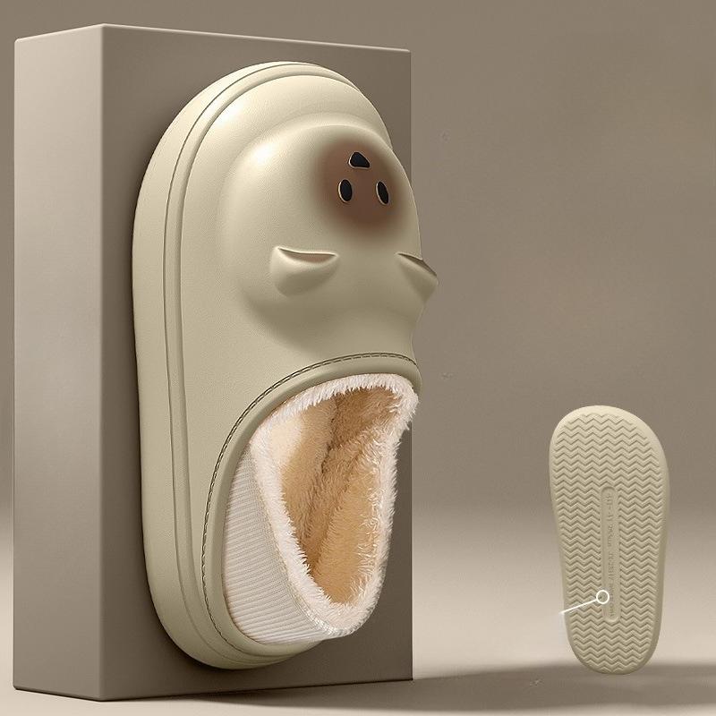 Waterproof Shoes and Slippers for Women's Indoor Home, Warm and Quiet with Velvet Cotton