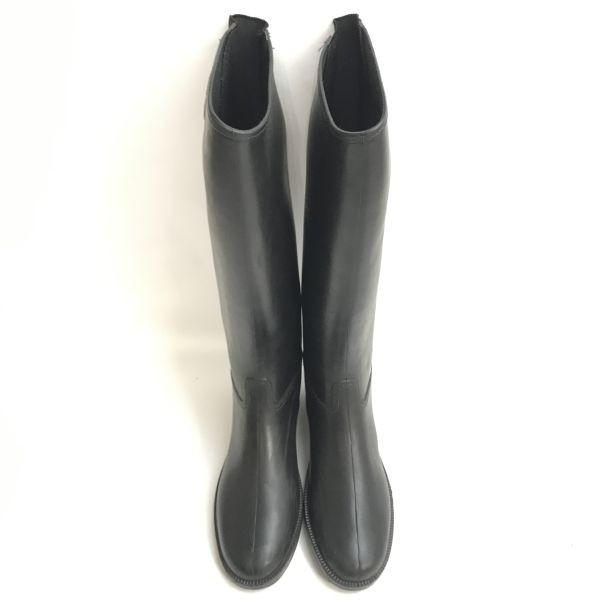 DAFNA Long Back Gore Rain Rubber Boots Women’s 37 23.5 Black Riding Boots Shoes(USED)