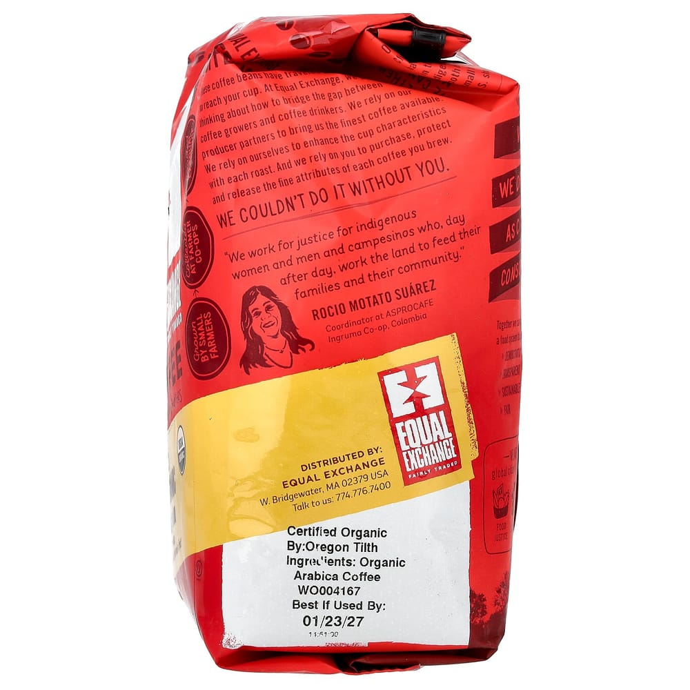 Equal Exchange Organic Coffee Ethiopian Whole Bean Full City Roast 12 oz (340 g)