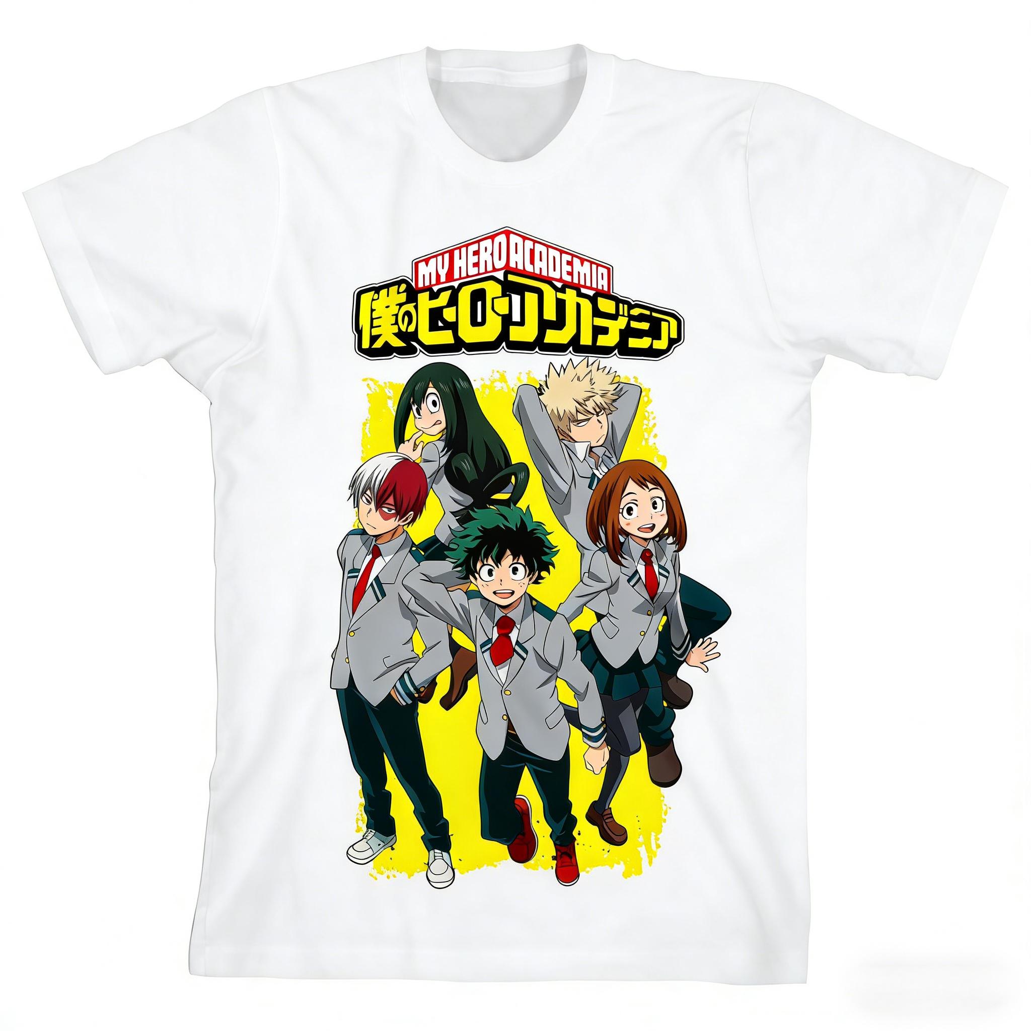 

2026 anime My Hero Academia Graphic Unisex TShirt Oversized 100 Cotton Unisex ONeck Short Fashion Streetwear Sleeve Y2k Tee 4XL