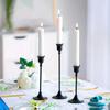 Set of 3 Vintage Elegant Metal and Aluminum Tabletop Candle Holders, Suitable for Wedding Anniversary, Home and Hotel Decoration