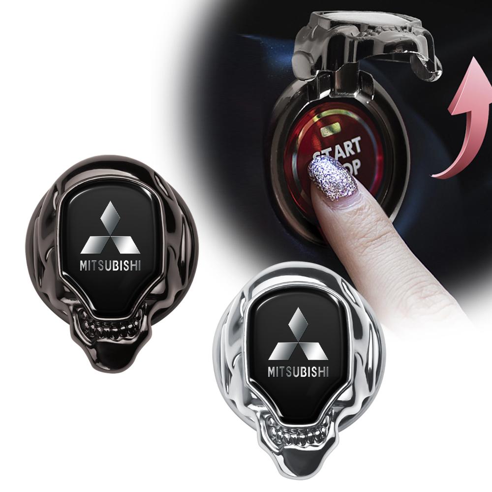Cyptax1 Auto Motor Zündschalter Knopf One-Touch Start Abdeckung Innenraum Schutzkappe Aufkleber Für Mitsubishi Ralliart X EX ASX L200 Colt