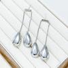 Alloy Water Drop Tassel Temperament Long Earrings High-End Simple Studs Cold Wind Earrings