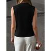 Hot Girl Versatile Sleeveless Vest Woolen Woven Women's Clothing Spring and Summer Amazon Independent Site