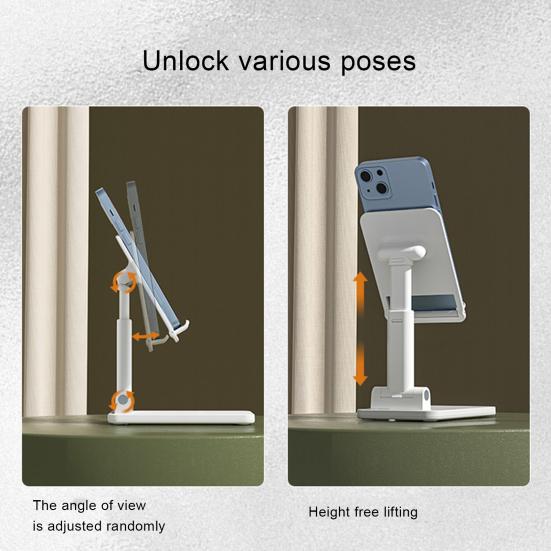 Lazy Phone Bracket Height Capacity Angle Adjustment Foldable Stable Support Liftable Strong Carrying Lazy Phone Bracket