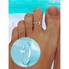 1pc Mermaid Tail Dolphin Toe Ring Suitable For Women's Beach Vacation And Mother's Day Gift