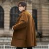 Autumn and Winter New Woolen Coat Men's Medium and Long Knee-length Woolen Trench Coat Korean Version