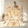 Capybara Cartoon Decke Weiche Flanell AC Decke Leichte Sommerdecke Gemütliche Decke für Sofa Bett Reise Zuhause
