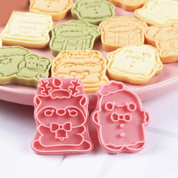 Christmas Cookie Pastry Cutter Set Festival Cookie Cutters for Christmas Baking High Heat Resistant Biscuits Mould