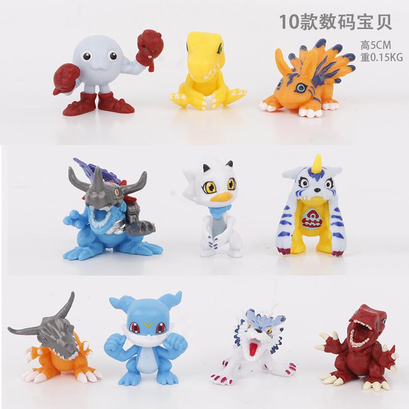 

Детализированные фигурки дигимонов Вмон Агумон Габумон Греймон для коллекционеров шт 10