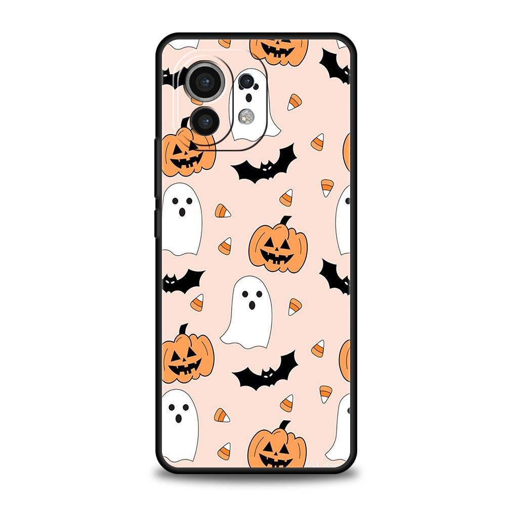Phone Case For Xiaomi Mi 14 13 12 11 Lite 13T 12T 11x 11T 10T Pro 9T Note 10 Lite Cover Autumn Leaves Fall Fox Pumpkin Halloween