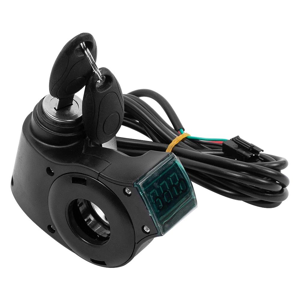 Pro ZERO 8X 10X 11X Klíček zapalování Klíč napájení Zámek Plyn palcem Voltmetr Digitální displej napětí Spínač Napájení Elektrická koloběžka