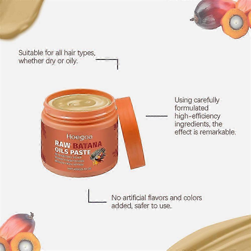 Batana Oil for Hair Growth - Natural Batana Oil from Honduras for Thick and Strong Hair, Nourishes Scalp & Split Ends, Anti-Frizz Care