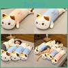Plush Cat Pillow With Feather Cotton Filling For Girls Sleep Decor