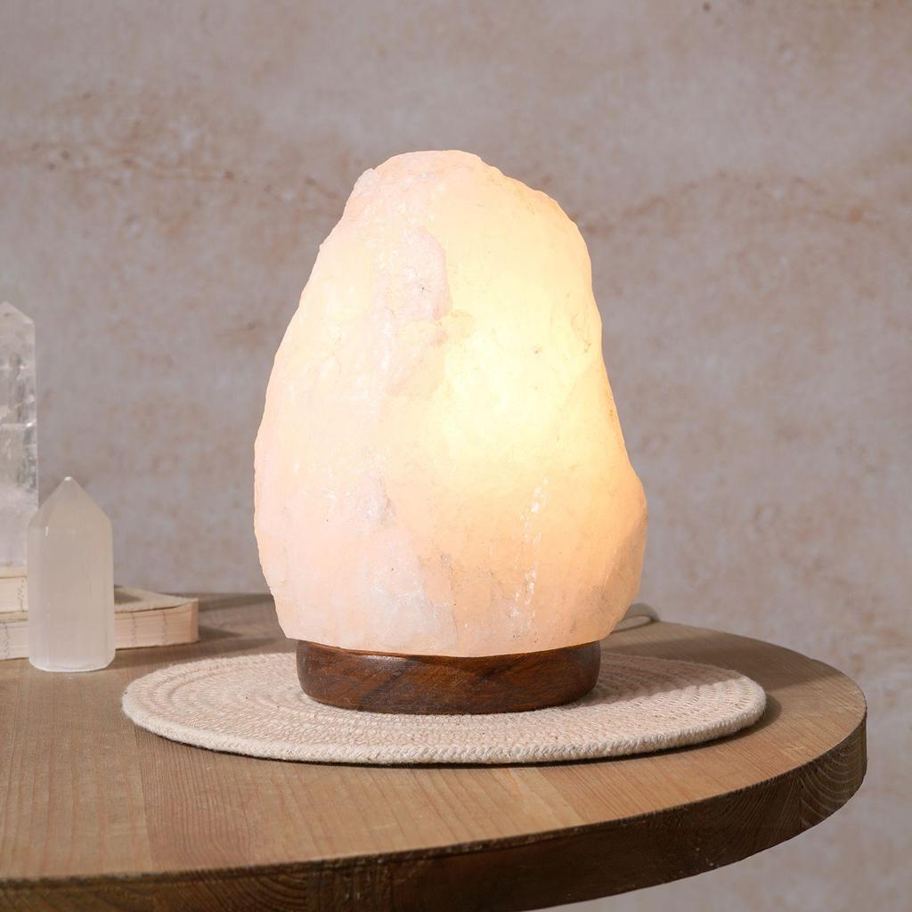 Serenity Natural White Rock Salt Lamp - 1-2kg