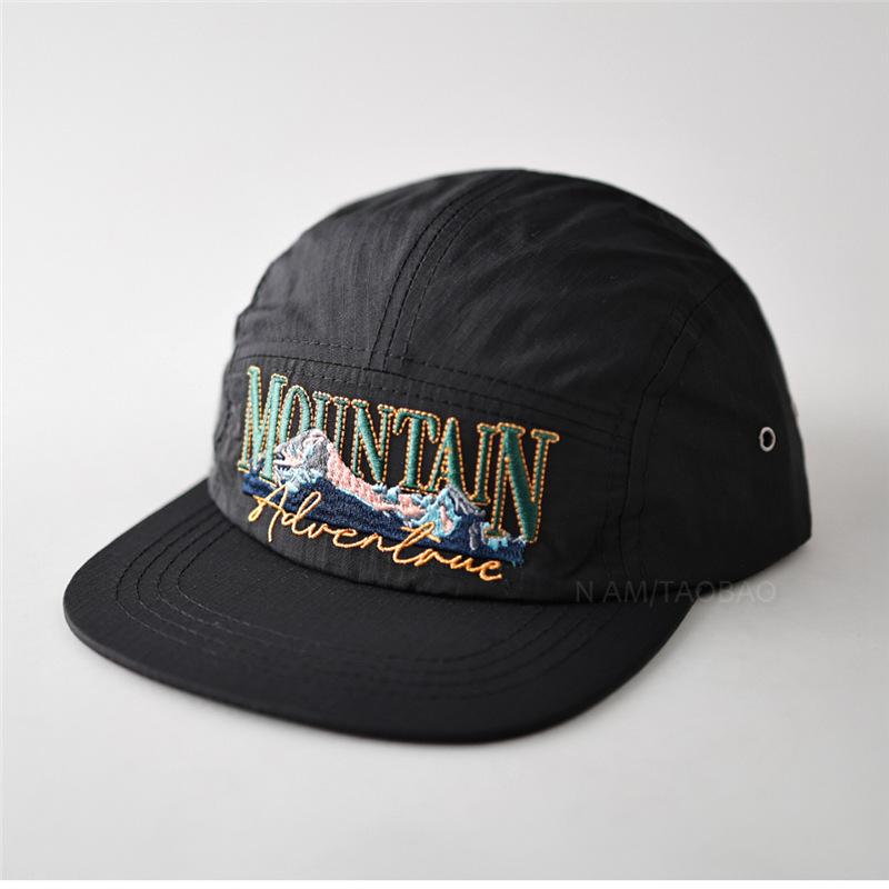 Fashion Hat five-piece letter embroidery quick-drying flat-brimmed baseball cap for men and women couples simple casual breathable versatile cap