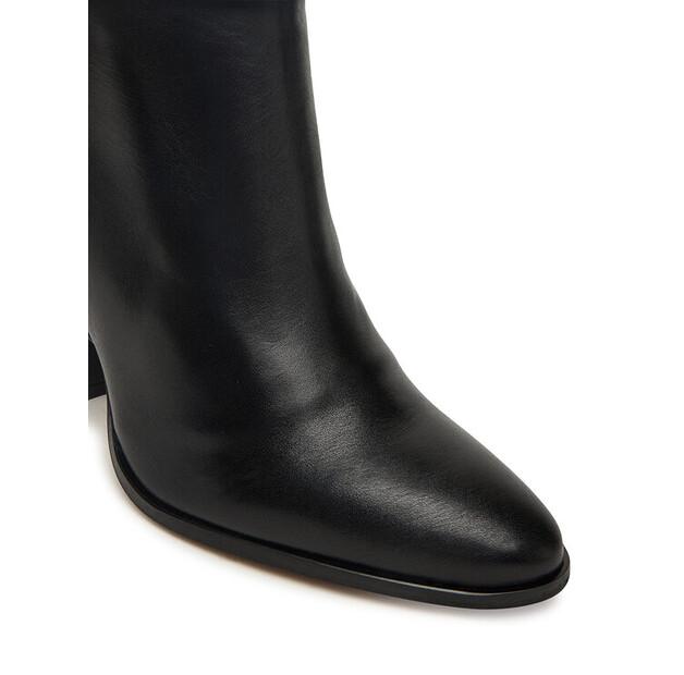 Ankle Boots Tommy Hilfiger Th T-Strap Leather Pointy Bootie FW0FW08984 Black