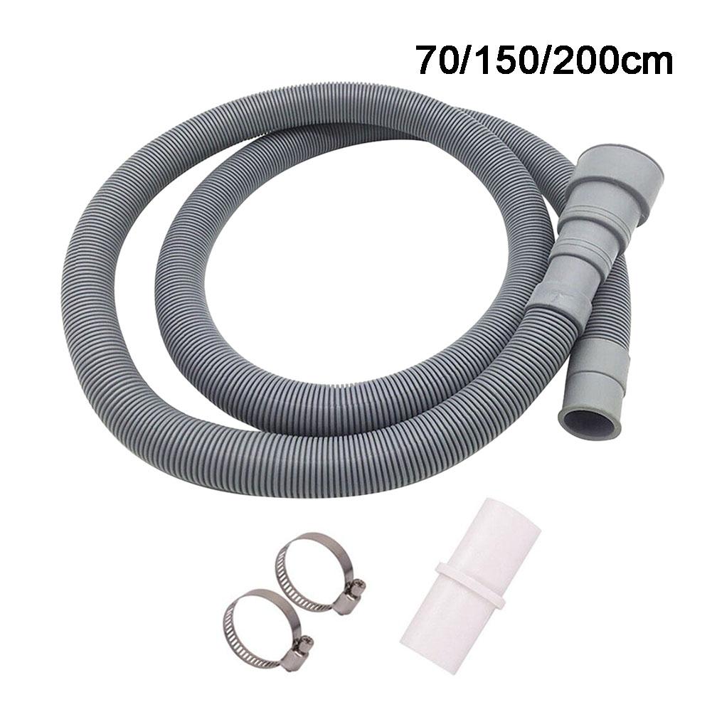 1.5/2/3/4M PVC Washing Machine Dishwasher Drain Waste Hose Extension Pipe With Bracket Set Wash Machine Ablaufschlauch #W0