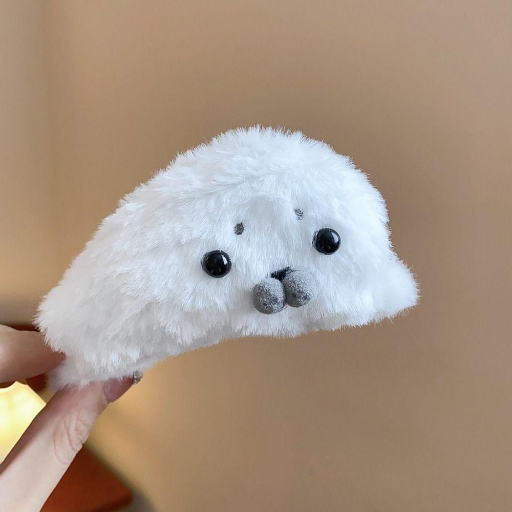 Animals Plush Hair Clip Cute Large Shark Clip Personalized Little Seal Hair Claw Female