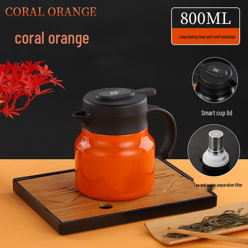 Large Capacity Smart Insulated Tea Brewer - 304 Stainless Steel Stewing Pot for Home or Office Use
