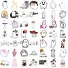 100 Small Size Cute Ghost Graffiti Stickers Decorate Guitar Notebook Suitcase DIY Waterproof