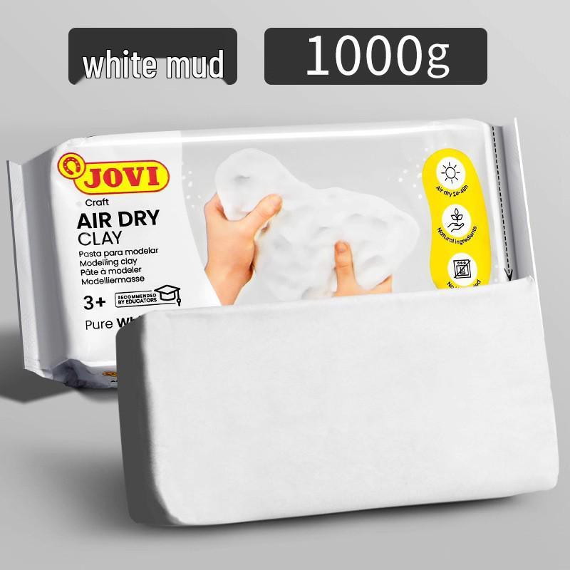 Ladoll Weißer Lufttrocknender Ton-Bausatz 500g - Backfreier DIY-Steinton für Figuren