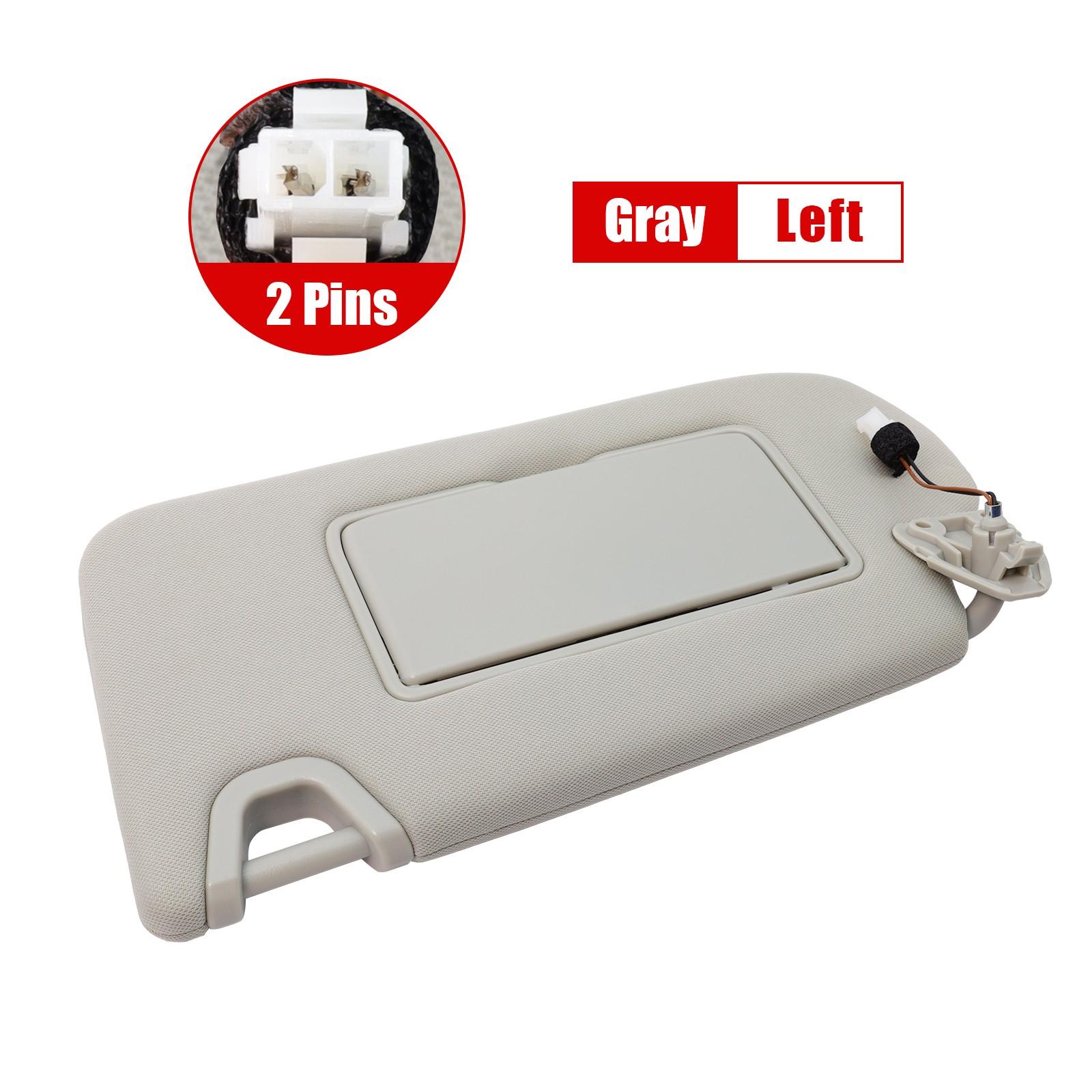 For 2016- Nissan Maxima Left Driver Side Gray Sun Visor w/ Light 96401-9DE0A