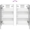 Bathroom Cabinet Set 3 Pcs 100 X 10.5 X 50 Cm Particleboard