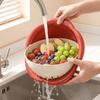 Double Layer Vegetable Colander Large Capacity Fruit Washing Basket Thick Kitchen Strainer  Kitchen