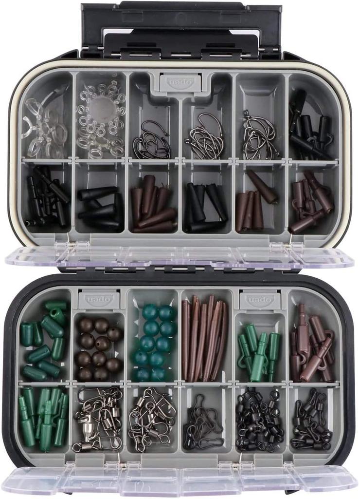 Goture Tackle Removable Fishing Hook Snap Set of 2 Box, Double-Sided Storage, Waterproof, Shockproof, ABS, Divider, Case, Sinker, Storage,