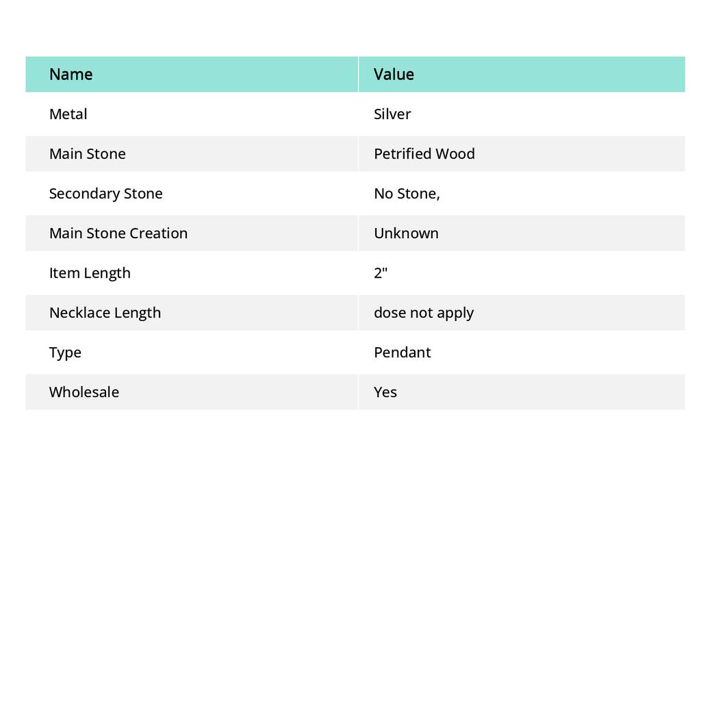 Versteinertes Holz Jaspis Edelstein Handgemacht Geburtstagsgeschenk Schmuck Anhänger 2" I9O63