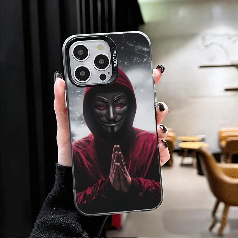 Anonymous V Mask Shockproof Phone Case for iPhone 17 Air 16 16E 15 Pro Max 14 Plus 13 Mini 12 Back Cover Anti Fall Fundas