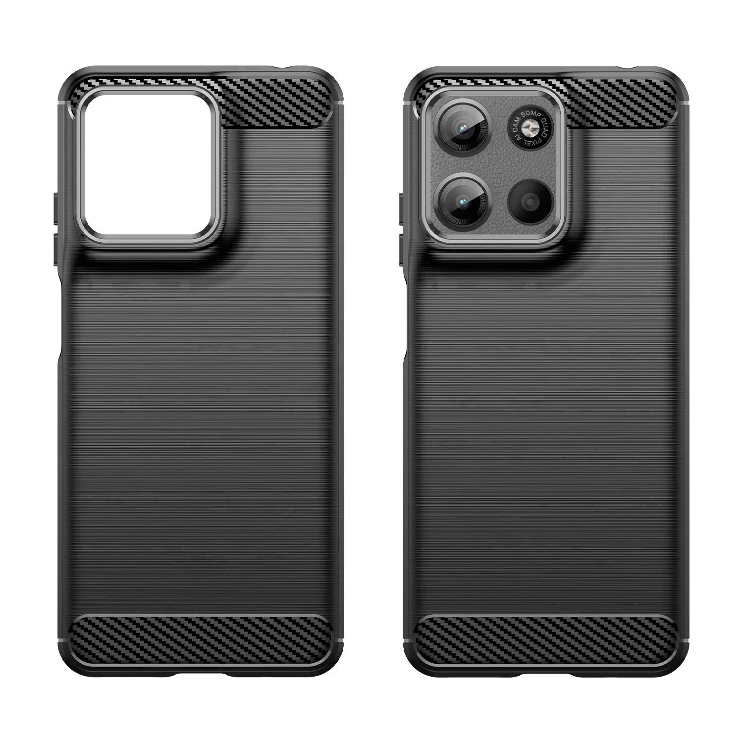 

Matte Carbon Fiber Phone Case For MOTO G86 G56 G86 Power G85 G75 G55 G45 G35 G15 G05 5G TPU Shockproof Protective Cover Motorola Moto G86 Power