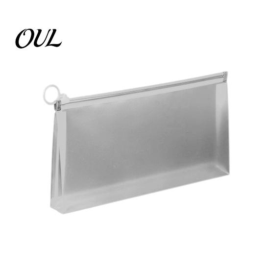 Protective Case for Office Supplies 3D Zipper Document Pouch, Transparent PP Matte Envelope File Folder, Portable Storage Home And Durable Organizer