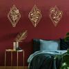 3Pcs Metal Flower Floral Minimalist Wall Hanging Decor Flower Iron Art Floral Home Decor Living Room Decoration Bathroom Kitchen